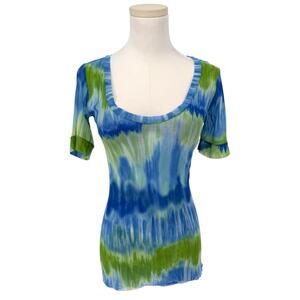 Y2K VTG Sweet Pea Tie Dye Micro Mesh Short Sleeve T-Shirt Carrie Bradshaw M